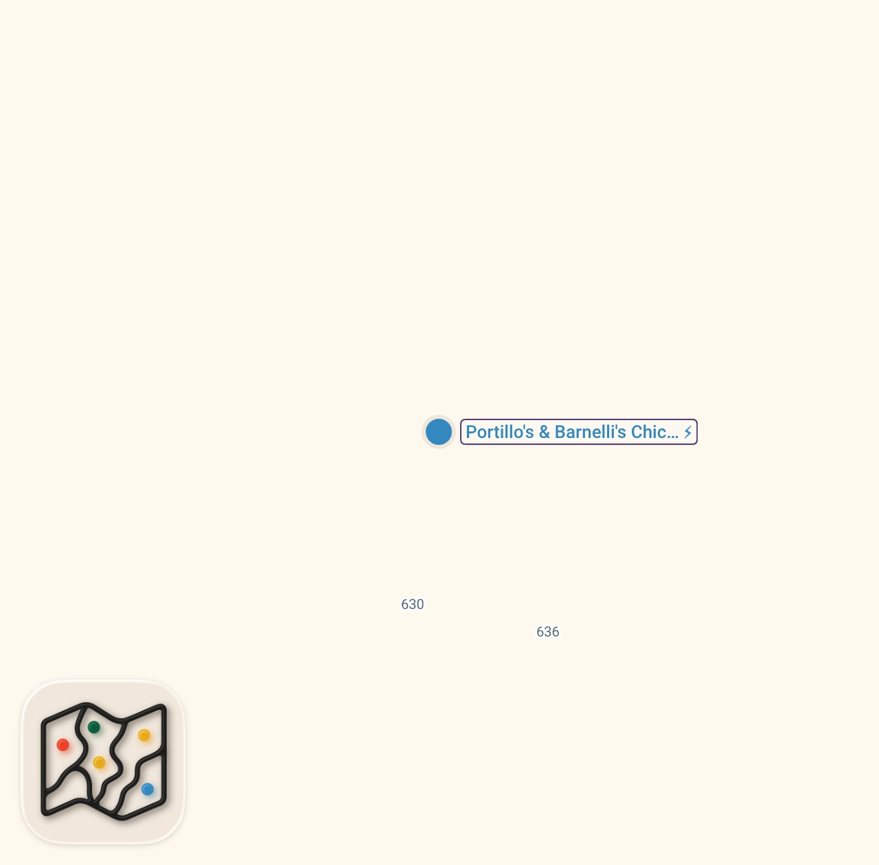 Map of 1 spots from Pro Chef turns my Portillo's Gourmet