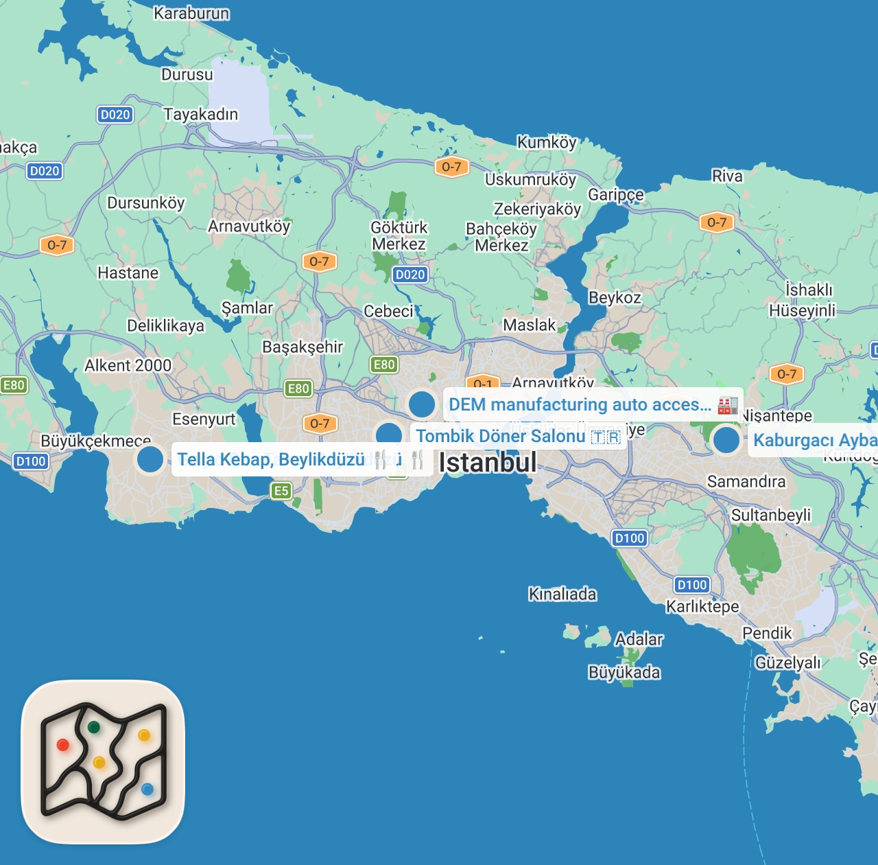Map preview for İstanbul’da 5 Farklı Şehrin Mutfağı