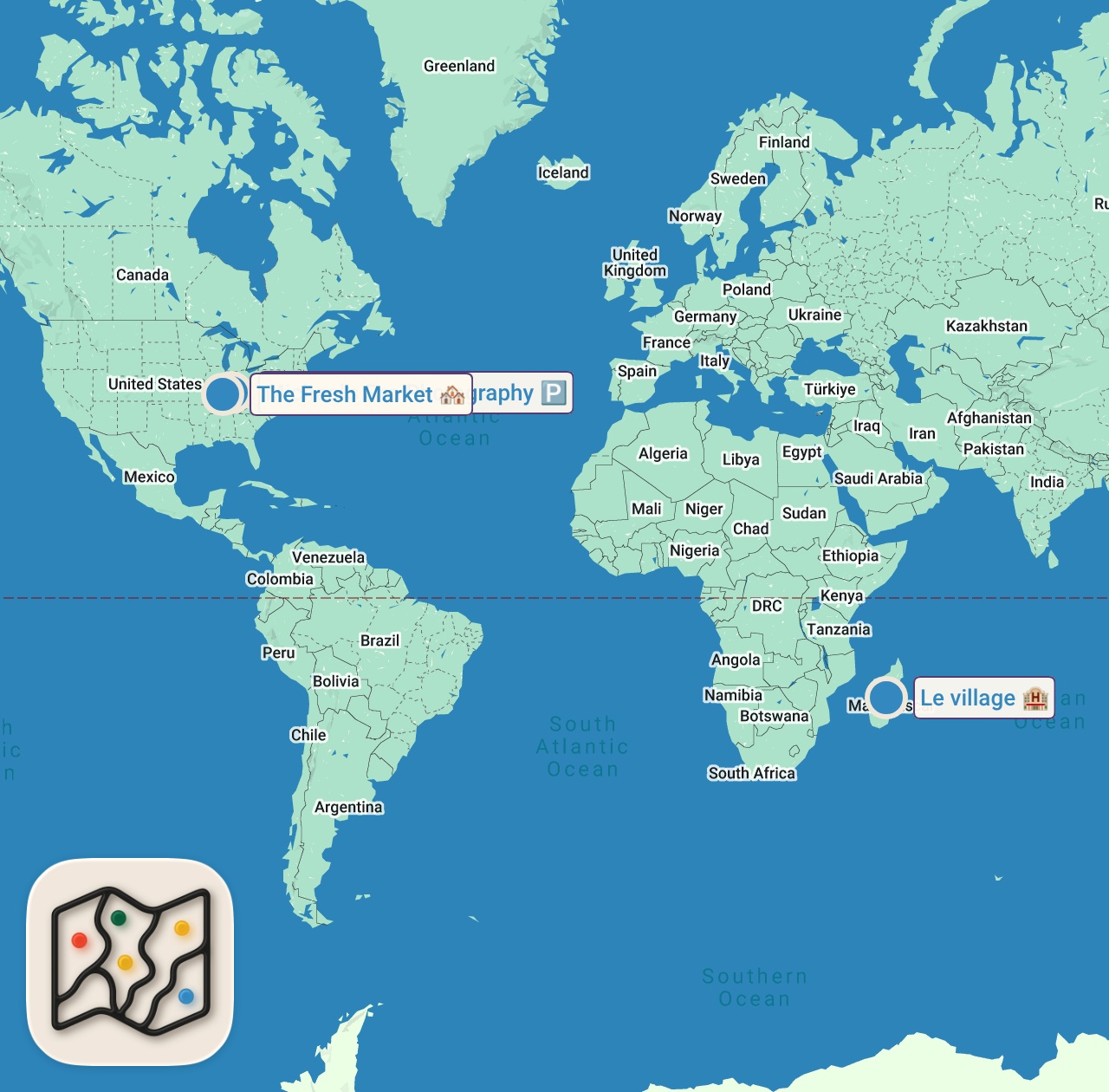 Map of 3 spots from African Village Food - SURPRISING FOOD in Rural Madagascar, Africa!! 🇲🇬