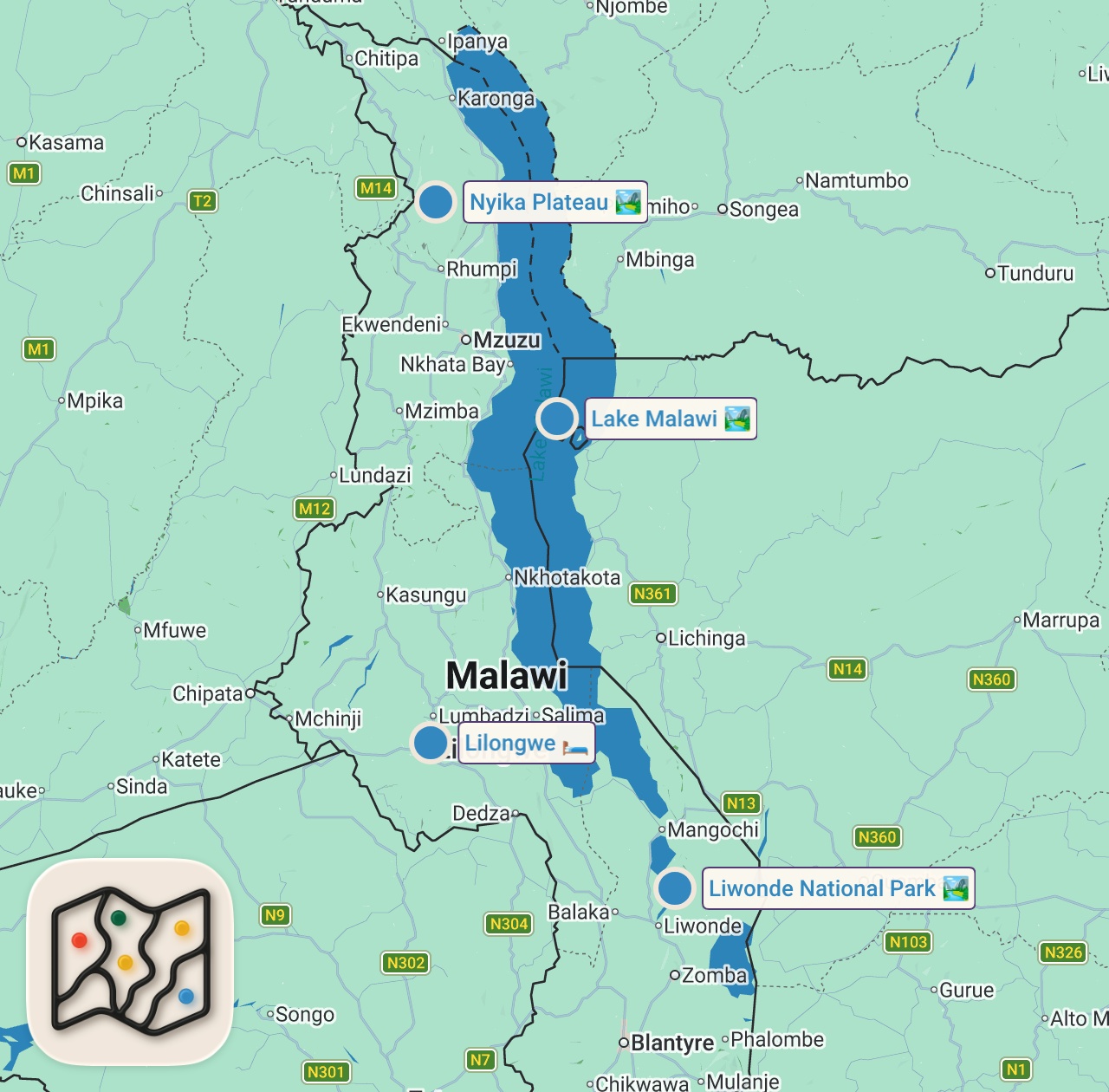 Map preview for Assaulted In Malawi For Being A Tourist - I Tried To Confront Them In Blantyre, Malawi 🇲🇼 (crazy)