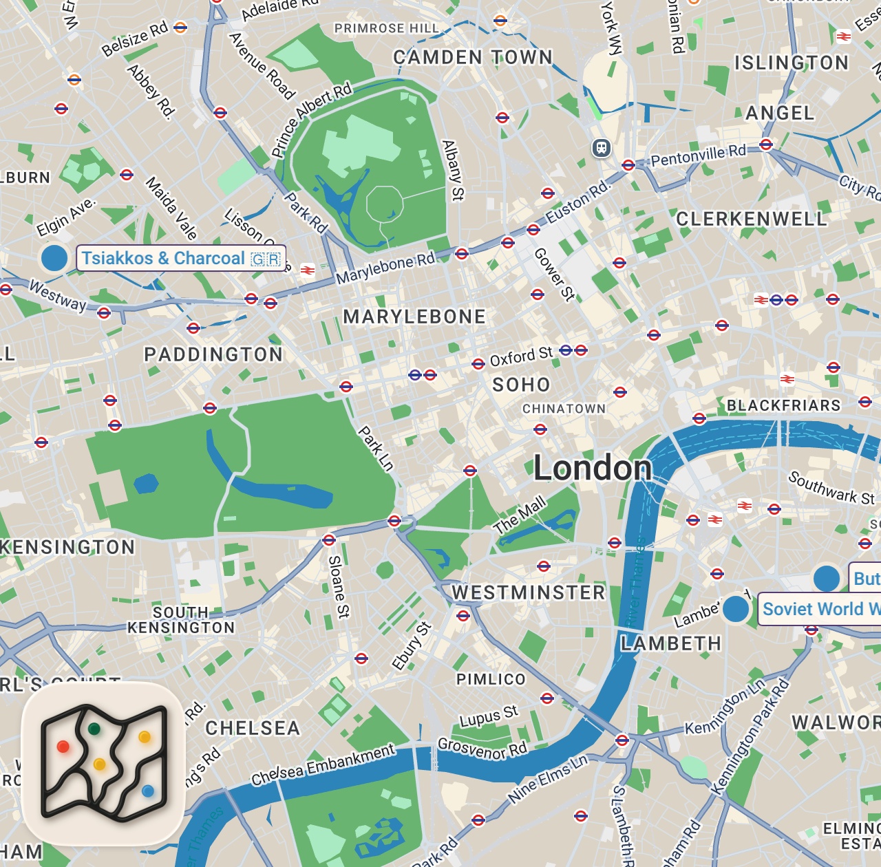 Map of 3 spots from I Tried London’s Most Underrated Food