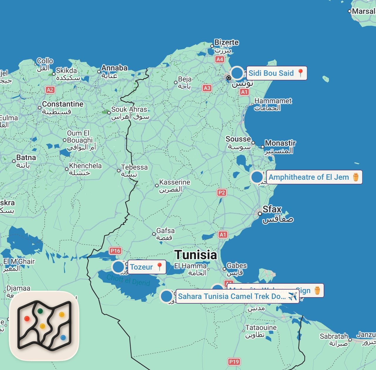 Map preview for Tunisia’s Secret Gems | Way More Than Just Desert and Beaches