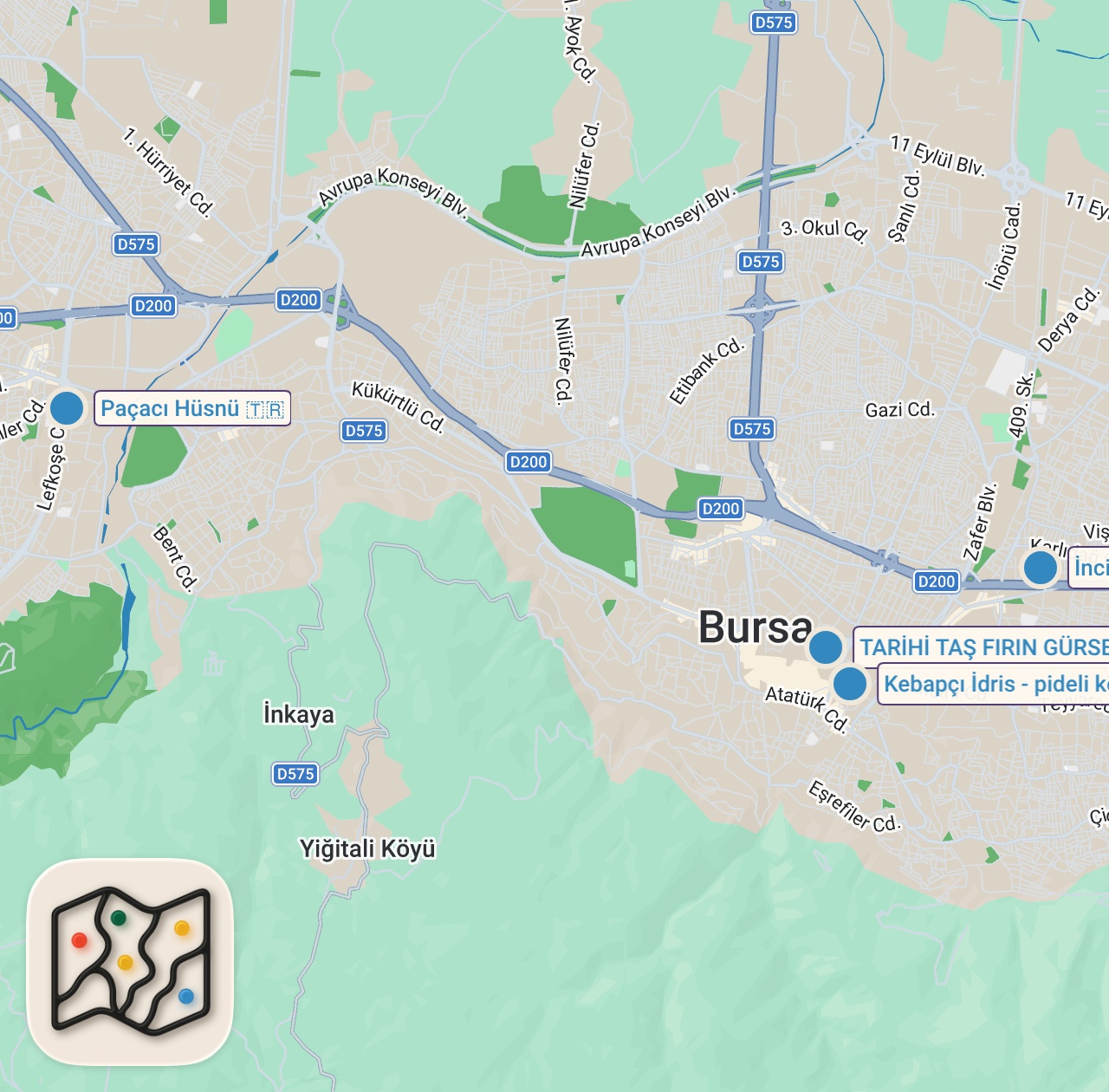 Map preview for BURSA’DA NE YENİR?