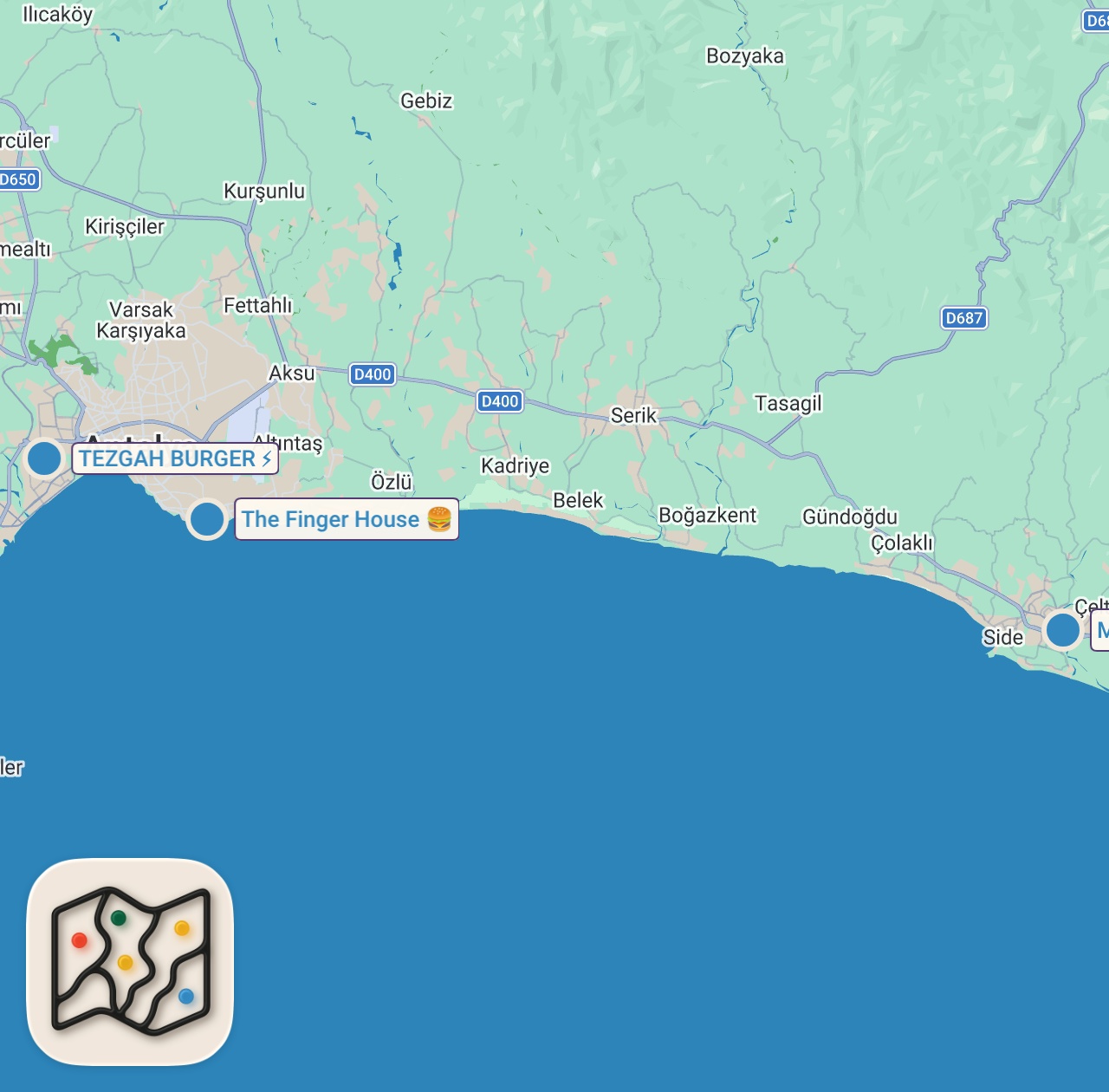 Map preview for En İyi Burgeri Seçtik 😊 | Antalya’nın Enleri