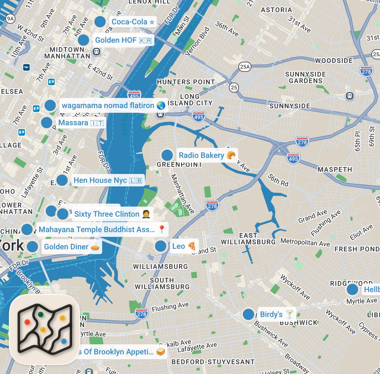 Map preview for 13 MUST EAT NYC Restaurants! Best New Brunch, Insane Sandwiches! + More Vol. 4 | Jeremy Jacobowitz