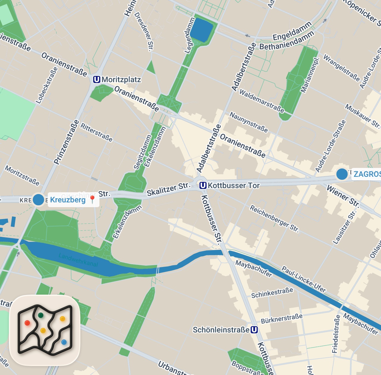 Map preview for Meine ehrliche Meinung zum Zagros Döner in Berlin!