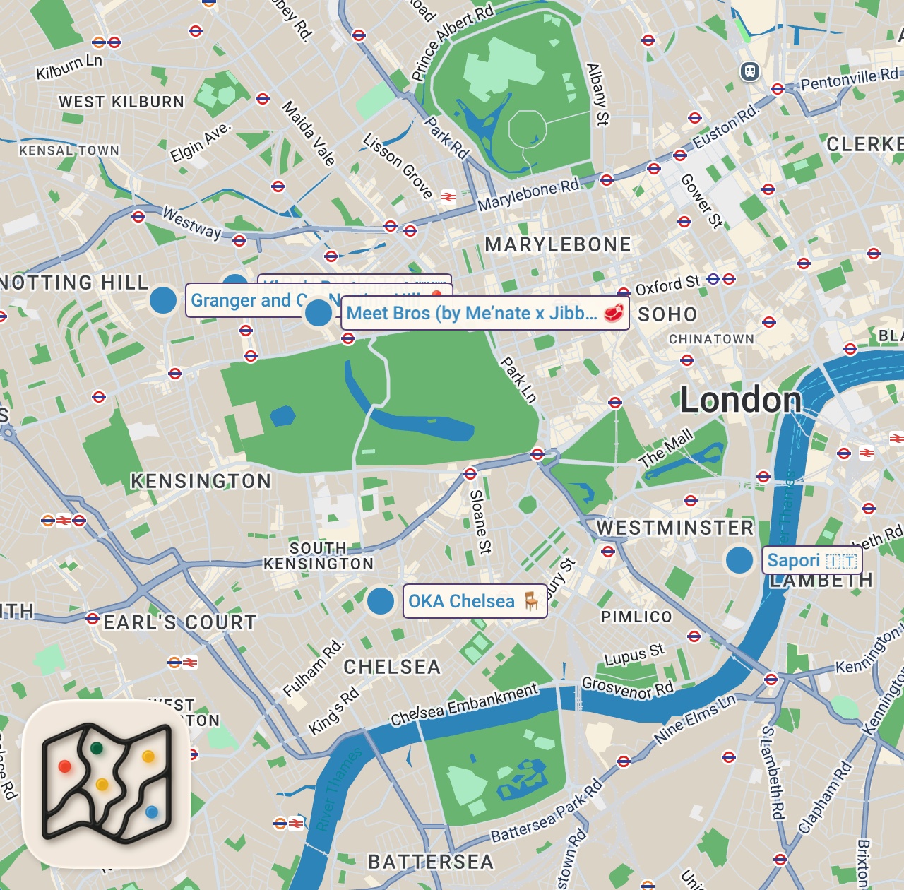 Map of I Asked Taxi Drivers Where to Eat