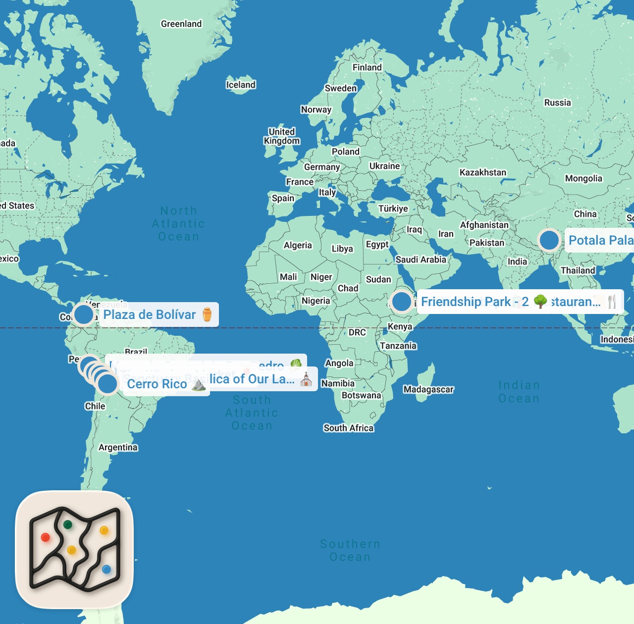 Map preview for 9 Highest-Elevation Cities in the World - Travel Video