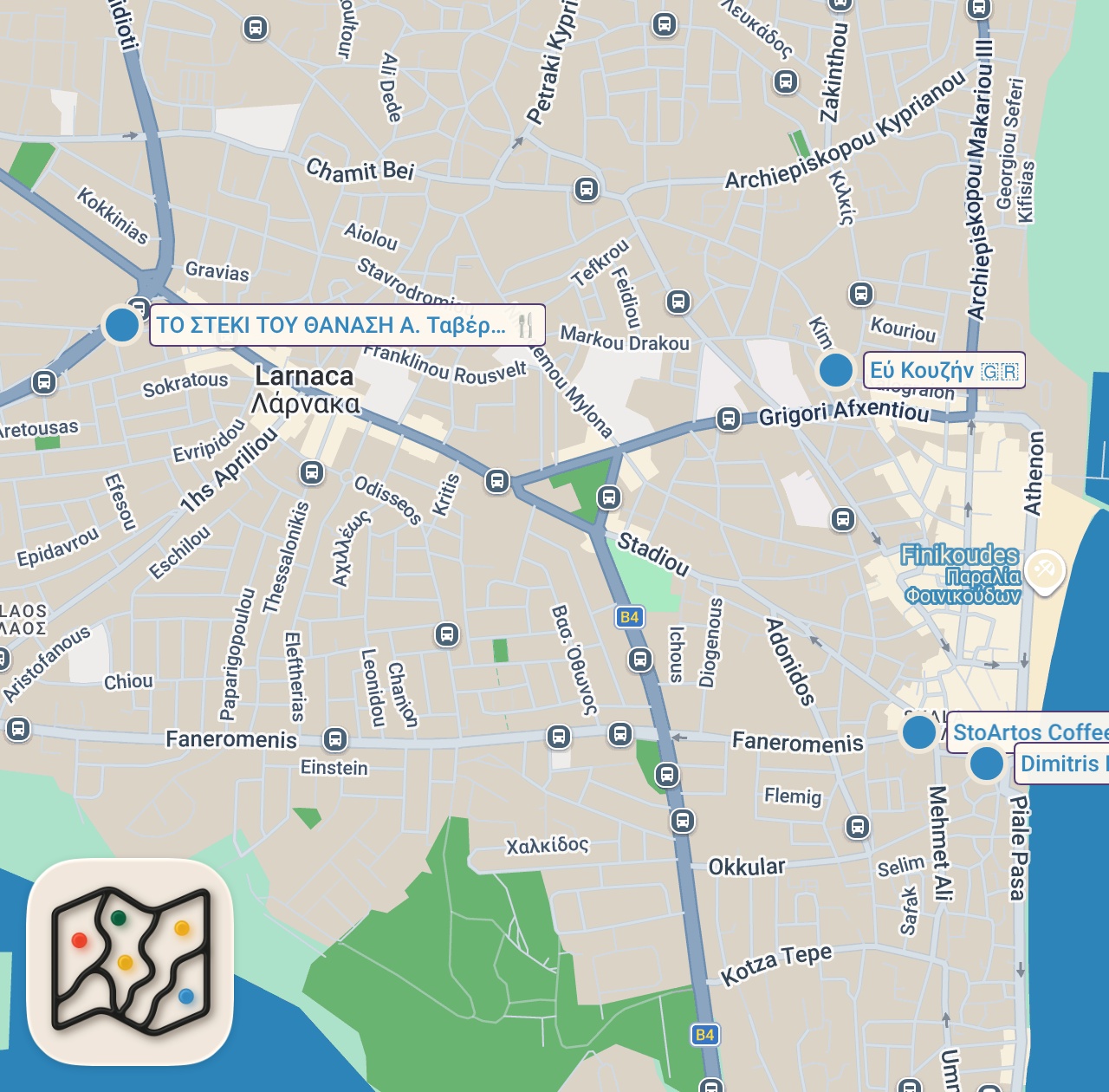Map preview for The BEST LAMB in Cyprus 🇨🇾 | Incredible Meze & Souvlaki in Larnaca