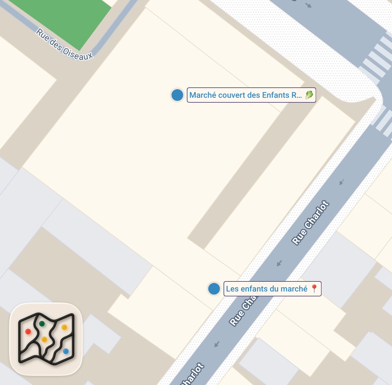 Map preview for EATING AT THE ICONIC MARCHÉ DES ENFANTS ROUGE | FROM PARIS WITH LOVE