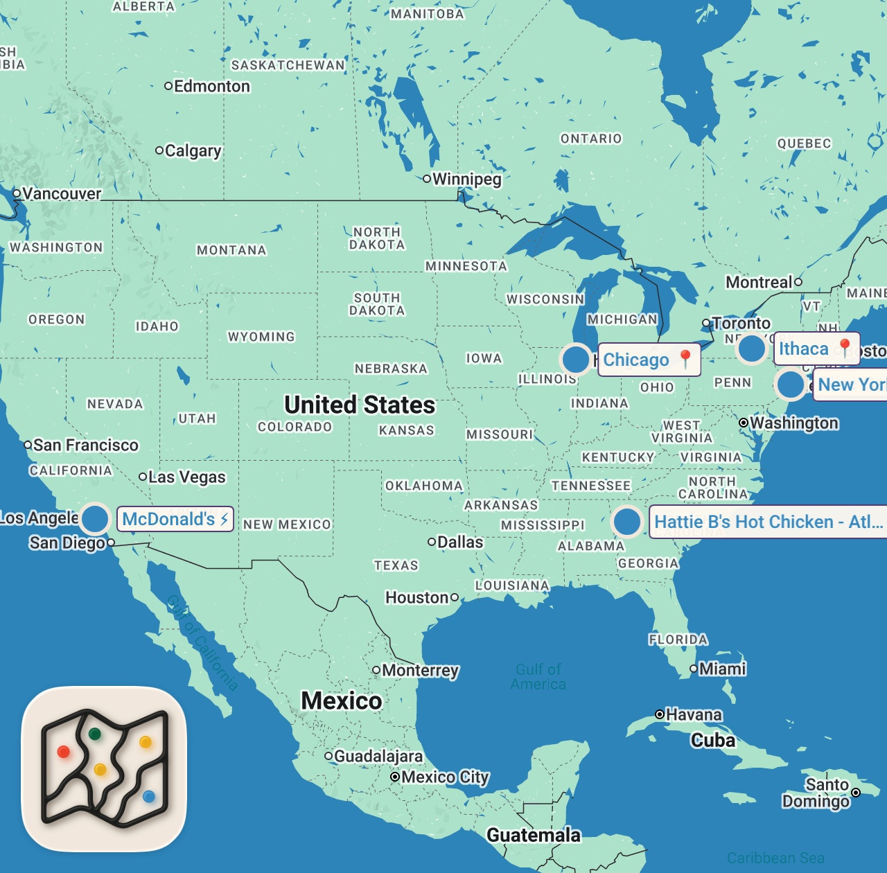 Map preview for 10 American Stereotypes I Believed Before Visiting (as a European)