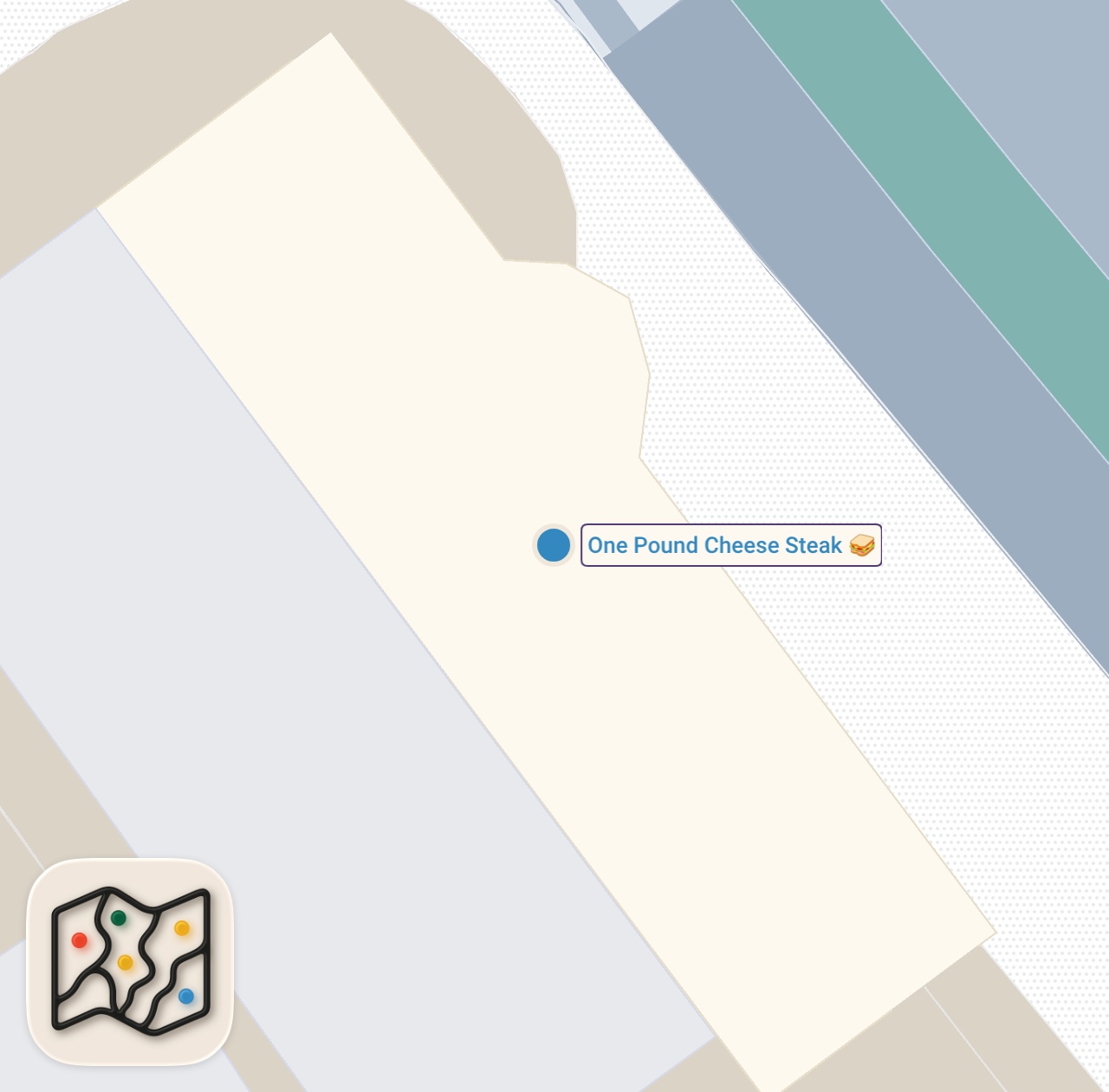 Map of 1 spots from Nostalgic Kensington corner “One Pound Cheesesteaks”