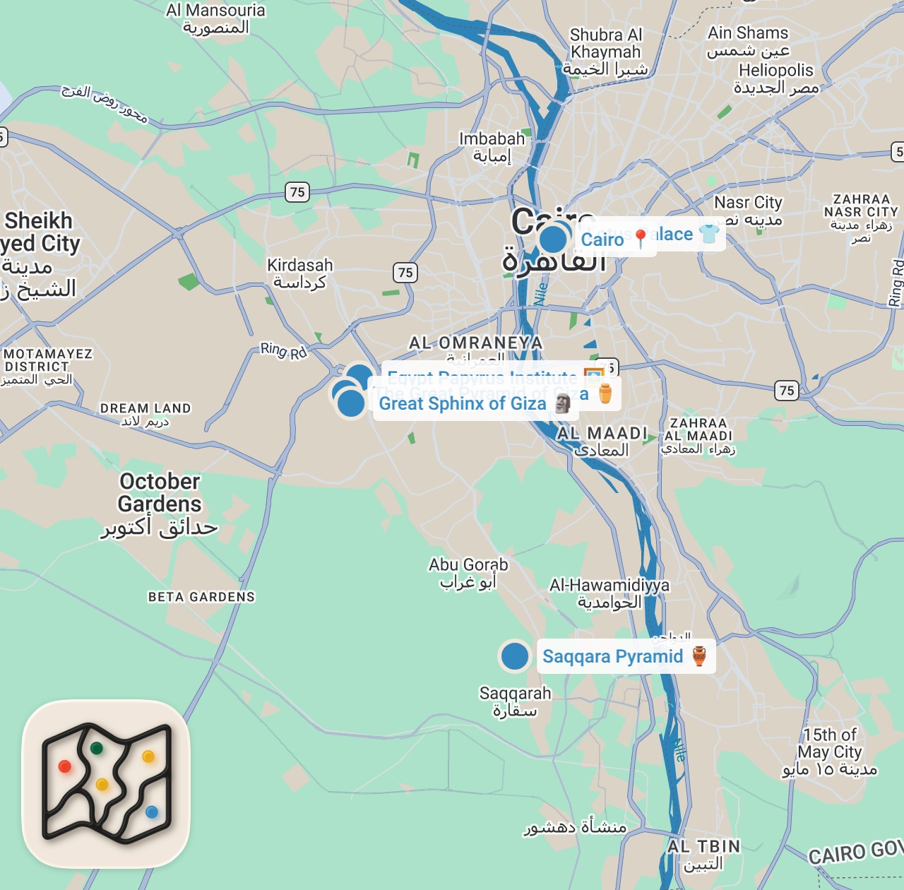 Map preview for Chaotic 24 Hours in Cairo, Egypt: Our First Impressions 🇪🇬