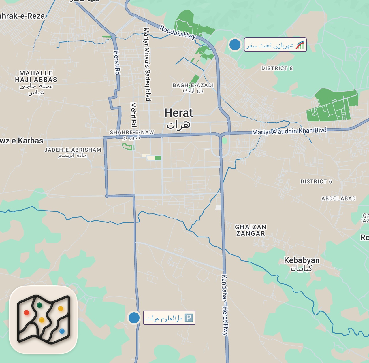 Map preview for Fun Or Fear? Inside Amusement Park In Herat — Life In The Taliban's Afghanistan 🇦🇫