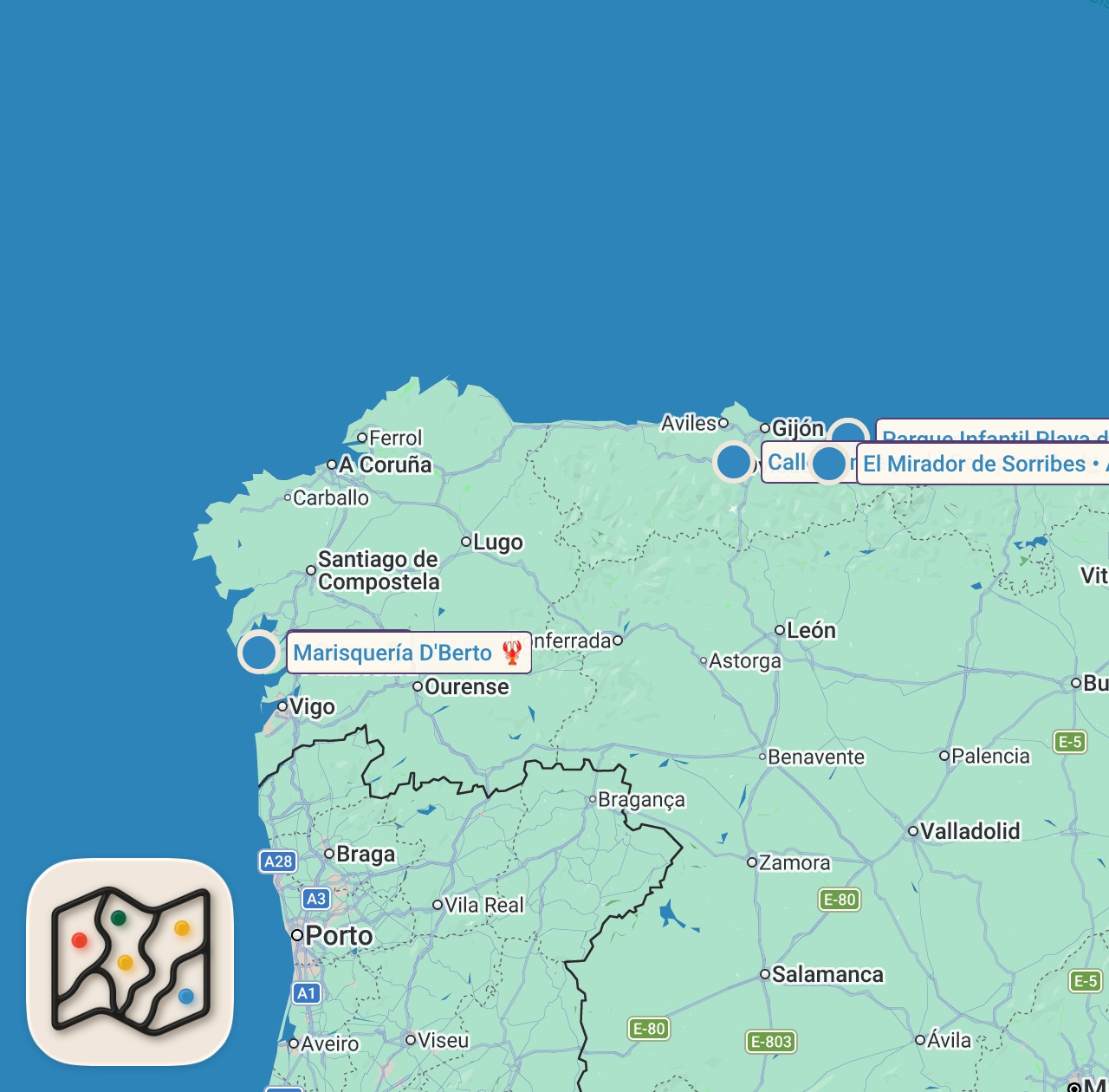 Map of 6 spots from Shocking SEAFOOD in Spain!! BIG EYE SEABREAM - Cooked 2 Ways is Insane!!