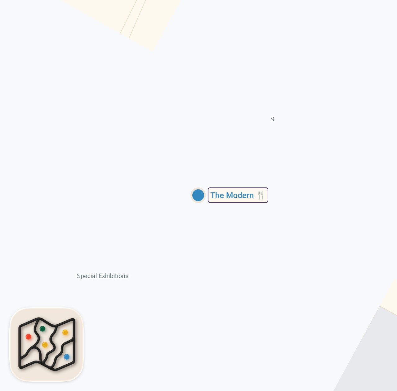 Map of 1 spots from 2 MICHELIN STAR Restaurant | The Modern, NYC