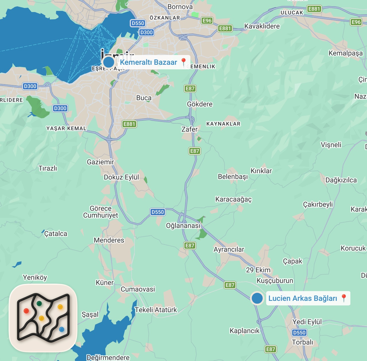 Map preview for Mark Wiens! Best Turkish Street Food - 5 EXTREME SANDWICH in Izmir Trkiye