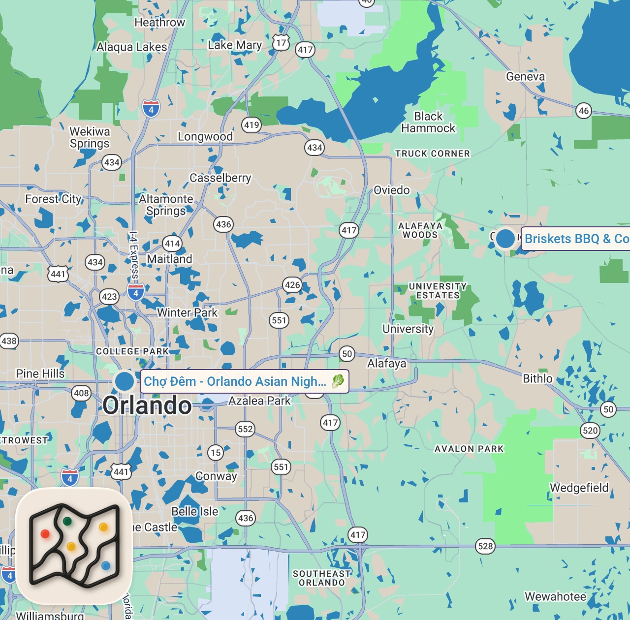 Map of 2 spots from Florida’s LOWKEY Asian Night Market!