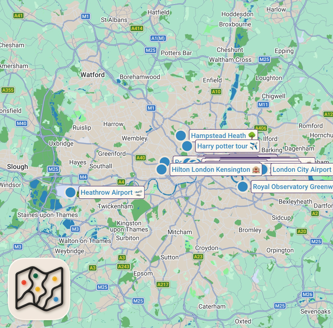 Map preview for 21 Things I Wish I Knew Before Visiting London 🇬🇧