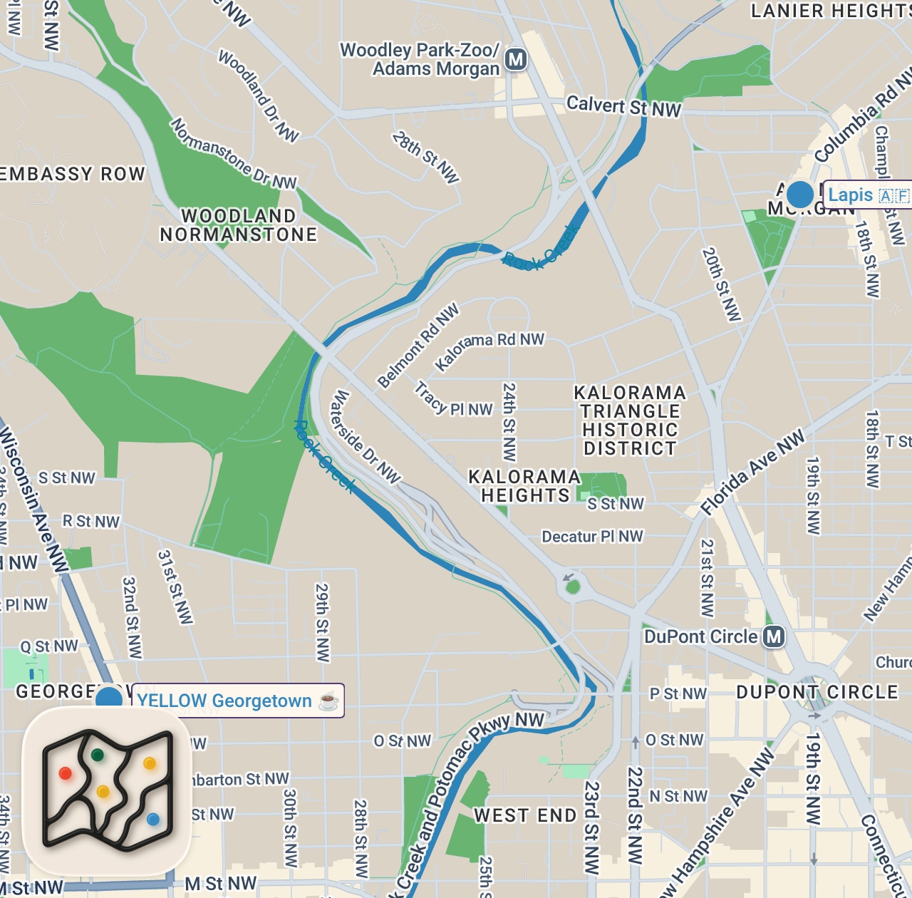 Map preview for Full day of international food in WASHINGTON DC! 🍴🌍