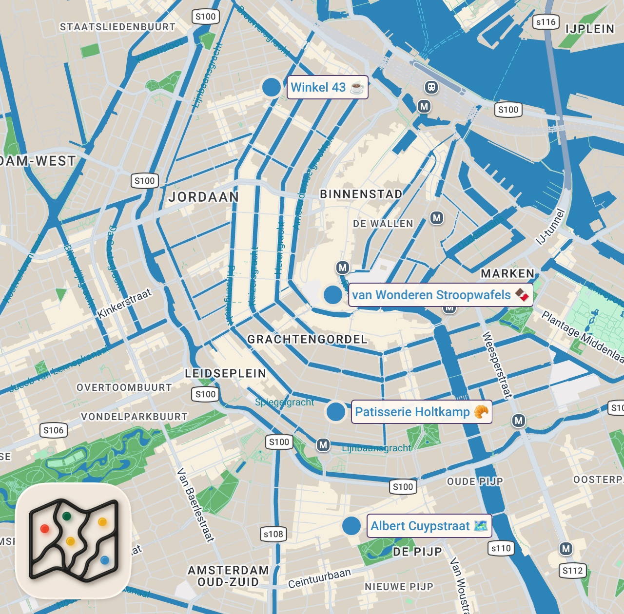 Map preview for The Best Dutch Desserts To Try in AMSTERDAM