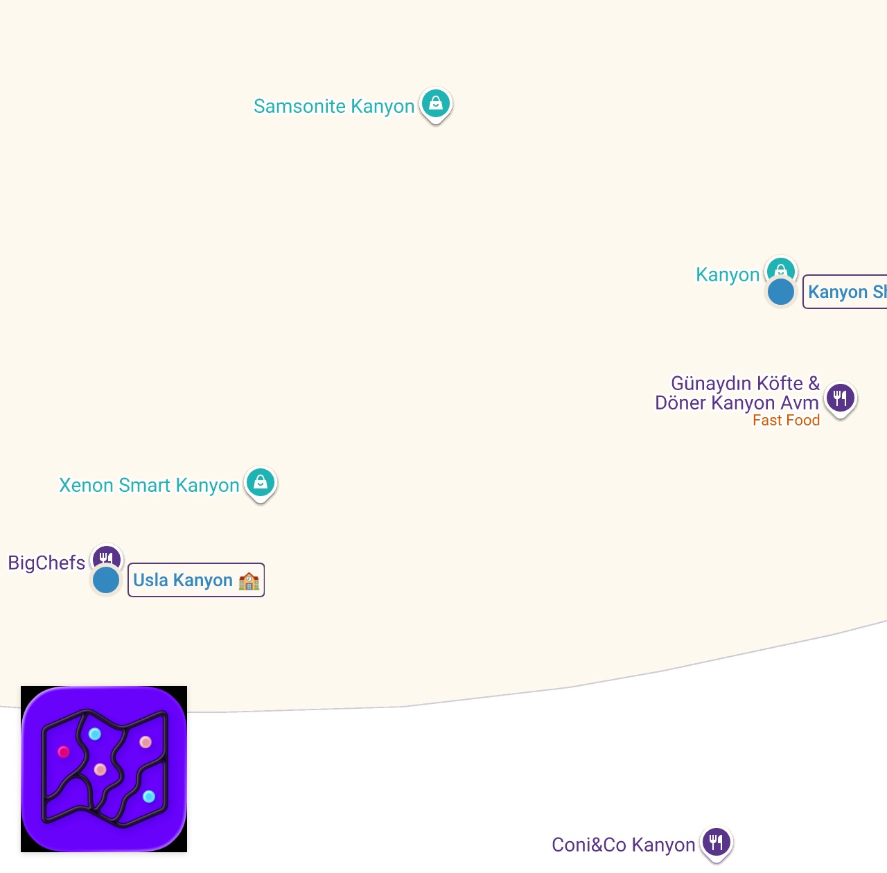 Map of 2 spots from Öğrencilerin Hazırladığı Tabakları Denedim