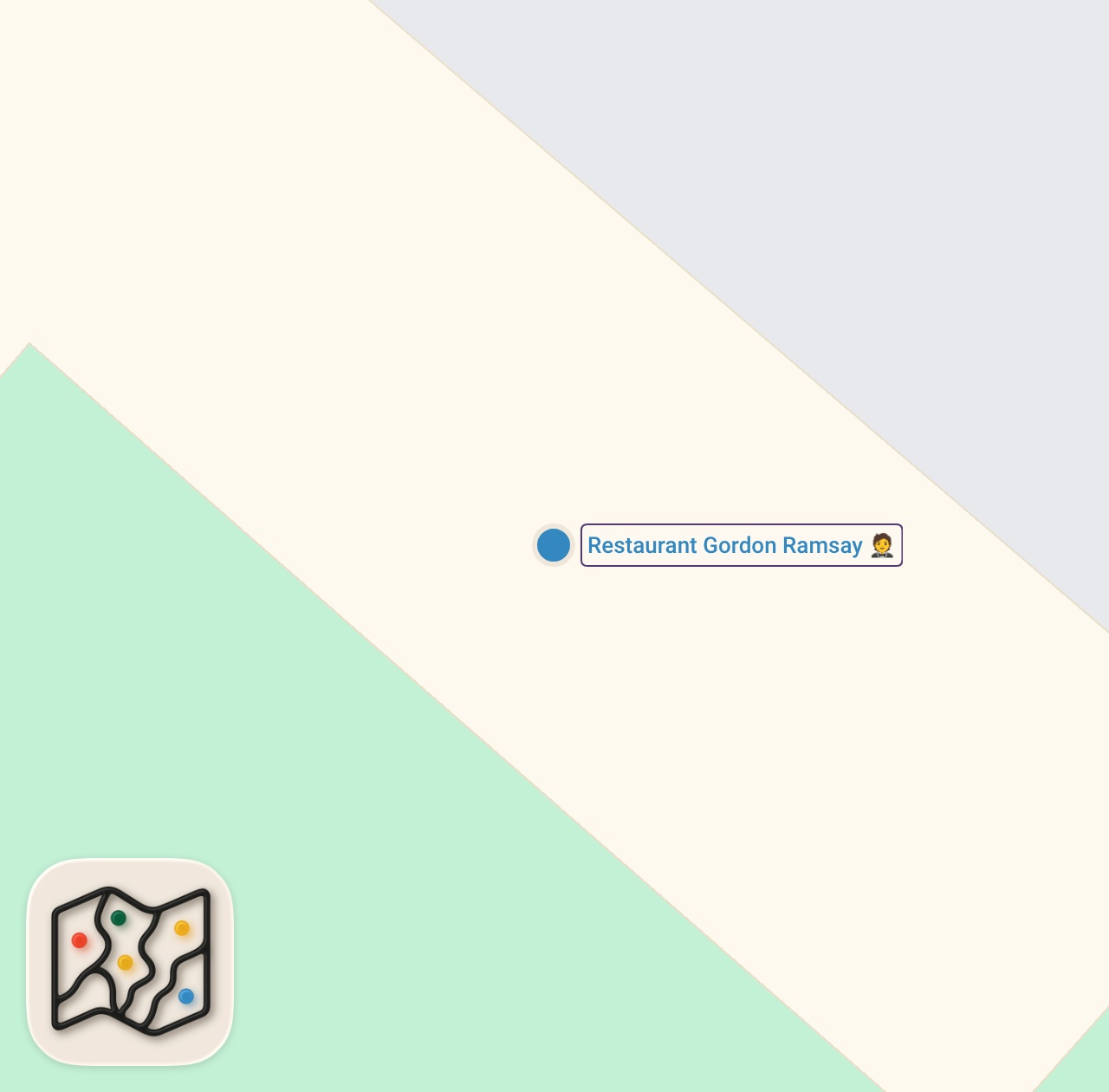Map of 1 spots from I Tried Gordon Ramsay's Michelin Star Restaurant