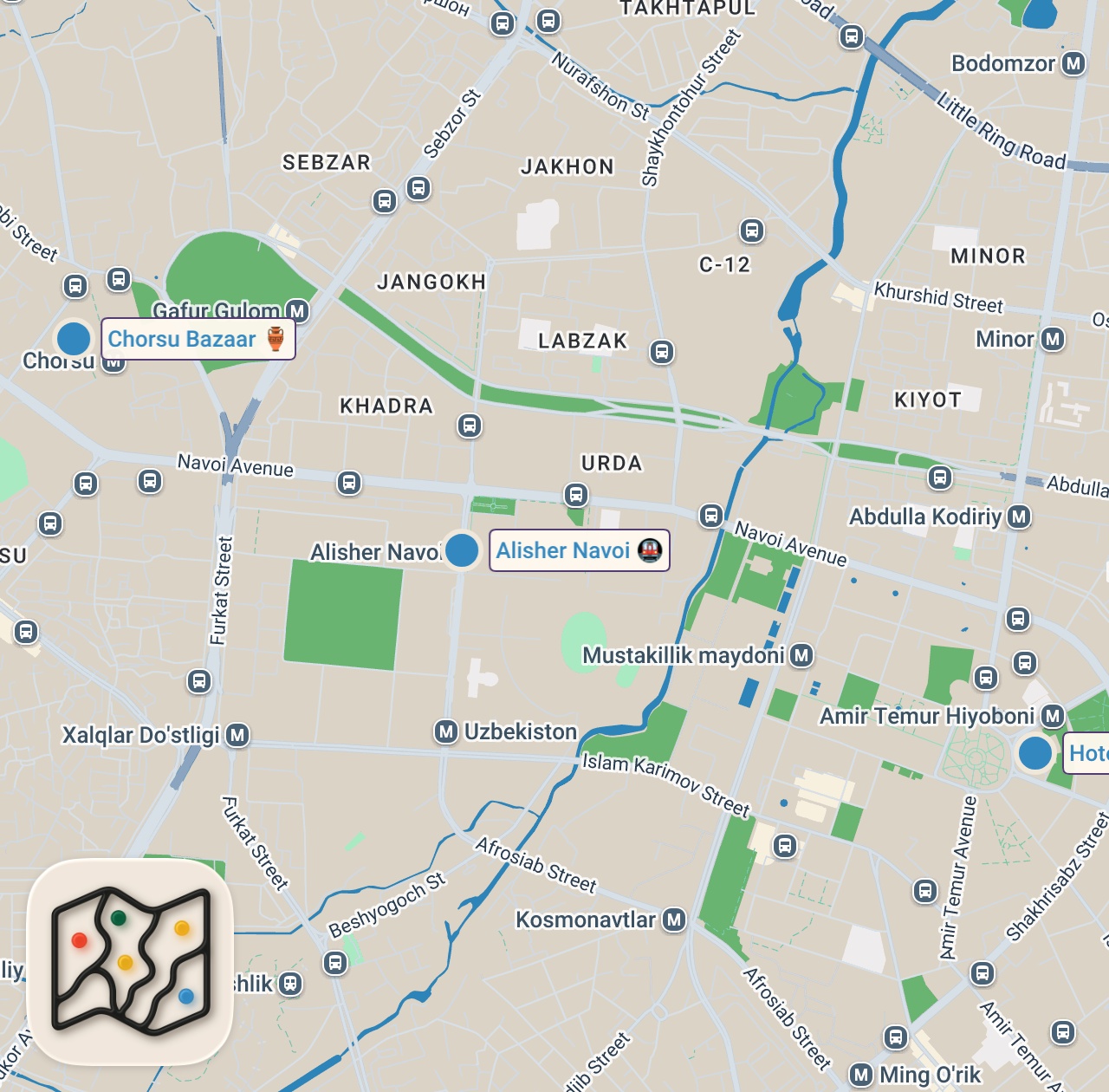 Map of 3 spots from Uzbekistan - Why You Should Visit Now & Tashkent Travel Guide