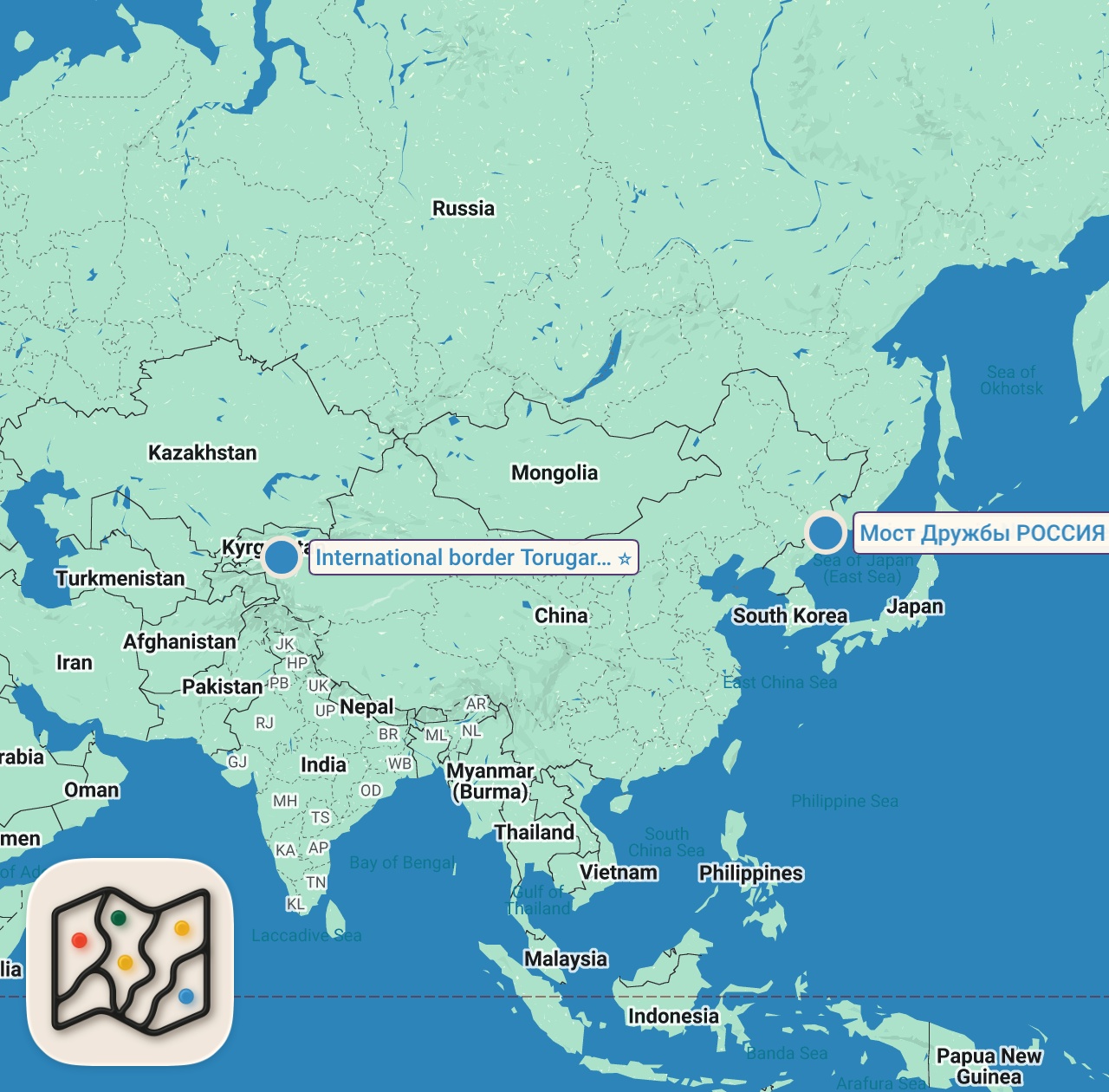 Map of 3 spots from This Is A Border You're Not Supposed To Visit.. (#210)