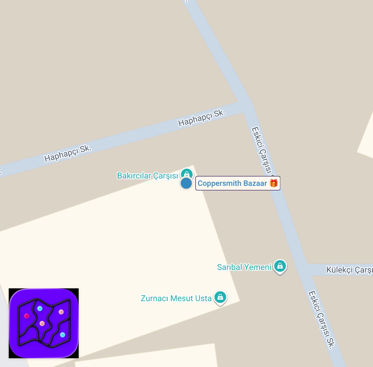 Map of 1 spots from Evde Bir Akşam Yemeği: Mezeler, Peynirler ve Sohbet | Vedat Milor