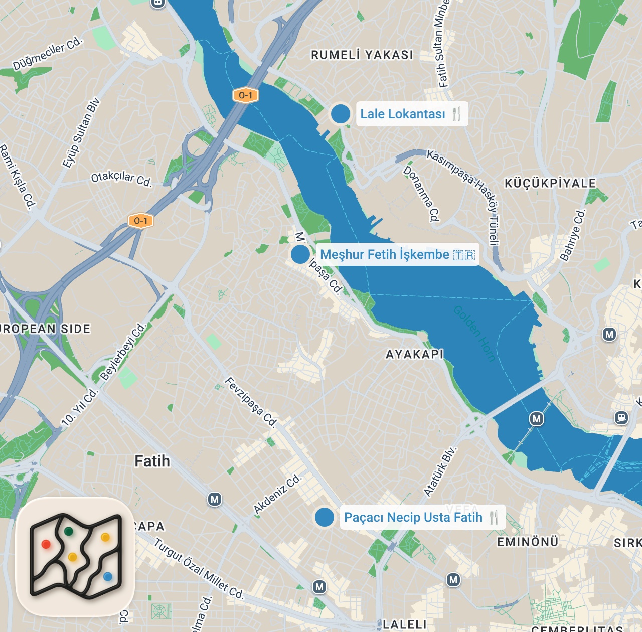 Map preview for İSTANBUL ÇORBA REHBERİ #1 | Şehrin Efsane 3 Çorbacısı