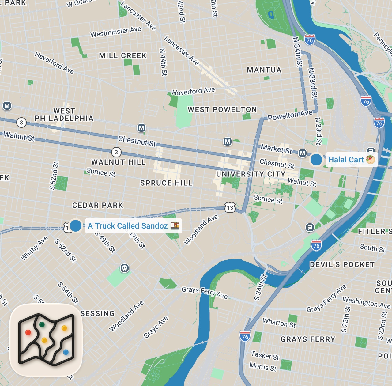 Map preview for A Breakfast Chopped Cheese + $8 Halal Platter #CheapEats