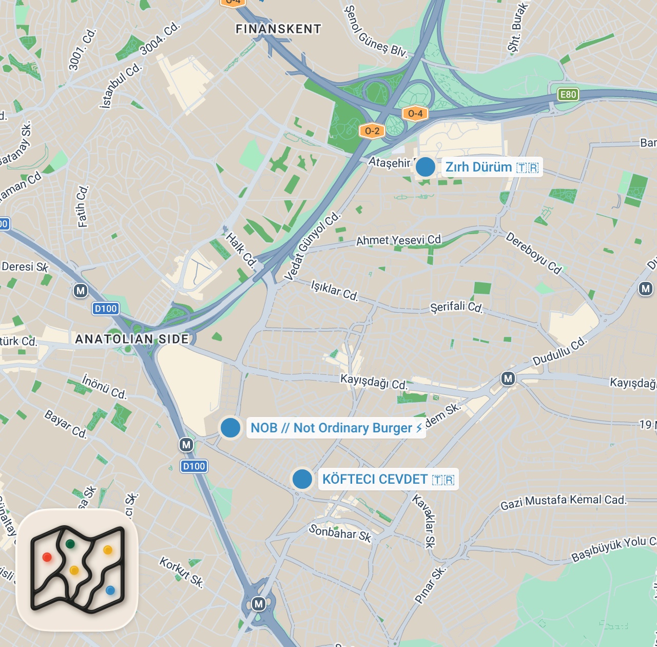 Map preview for Ataşehir'in 'bütçe dostu' lezzetleri: Kebap, Siverek tava, lise yıllarımın köftecisi ve Sloppy Joe
