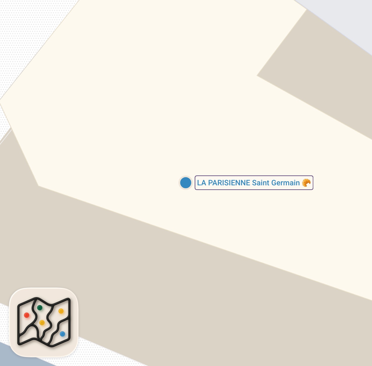 Map of 1 spots from FLYING A CROISSANT FROM PARIS TO NEW YORK #shorts