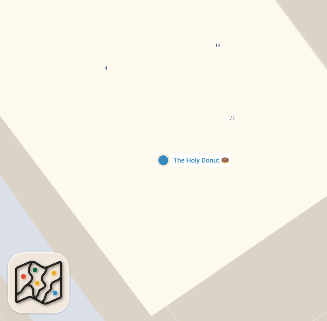 Map of 1 spots from The Holy Donut in Portland, Maine | Best Potato Donuts in town - 2023 Trip!