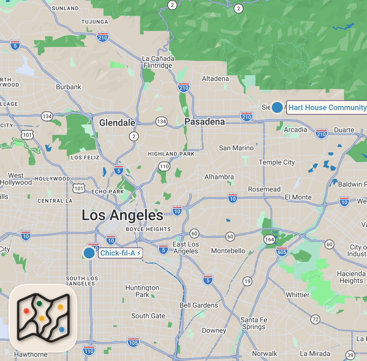 Map of 2 spots from Eating at Kevin Harts NEW Restaurant... *Taste Test*