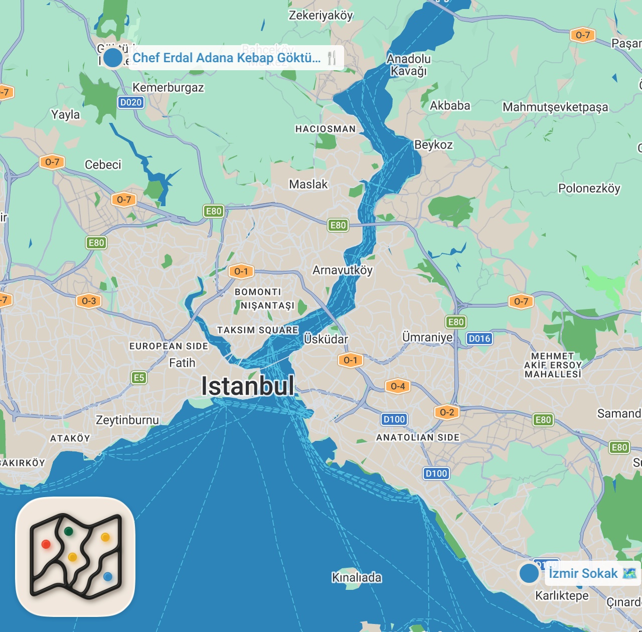 Map preview for 📌 İzmir’den İstanbul’a Bu Mekan İçin Yol Yapılır  👀 @seferdalsularoglu #reklam