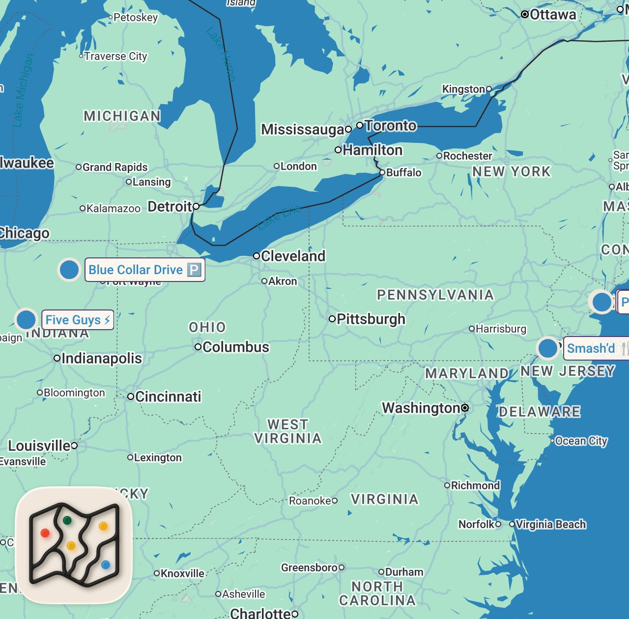 Map preview for THE BURGER BATTLE: WHERE TO FIND THE BEST BURGER IN NYC | THE IN STUDIO SHOW