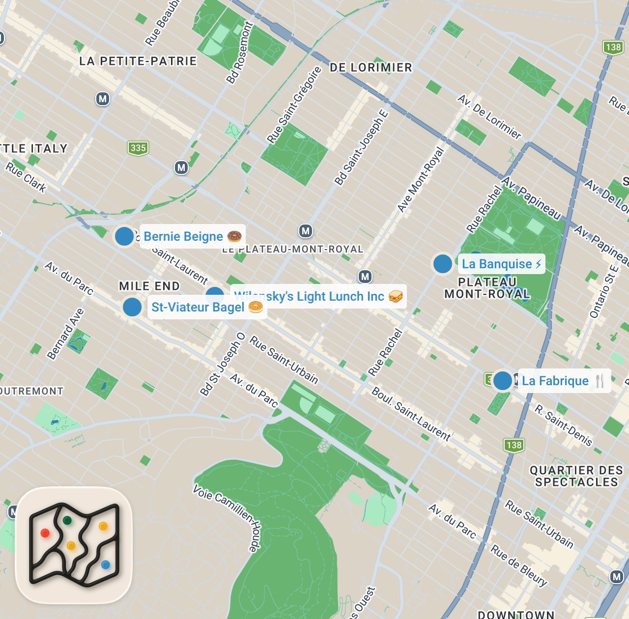 Map preview for 6 MUST EAT Restaurants in Montreal! | Jeremy Jacobowitz