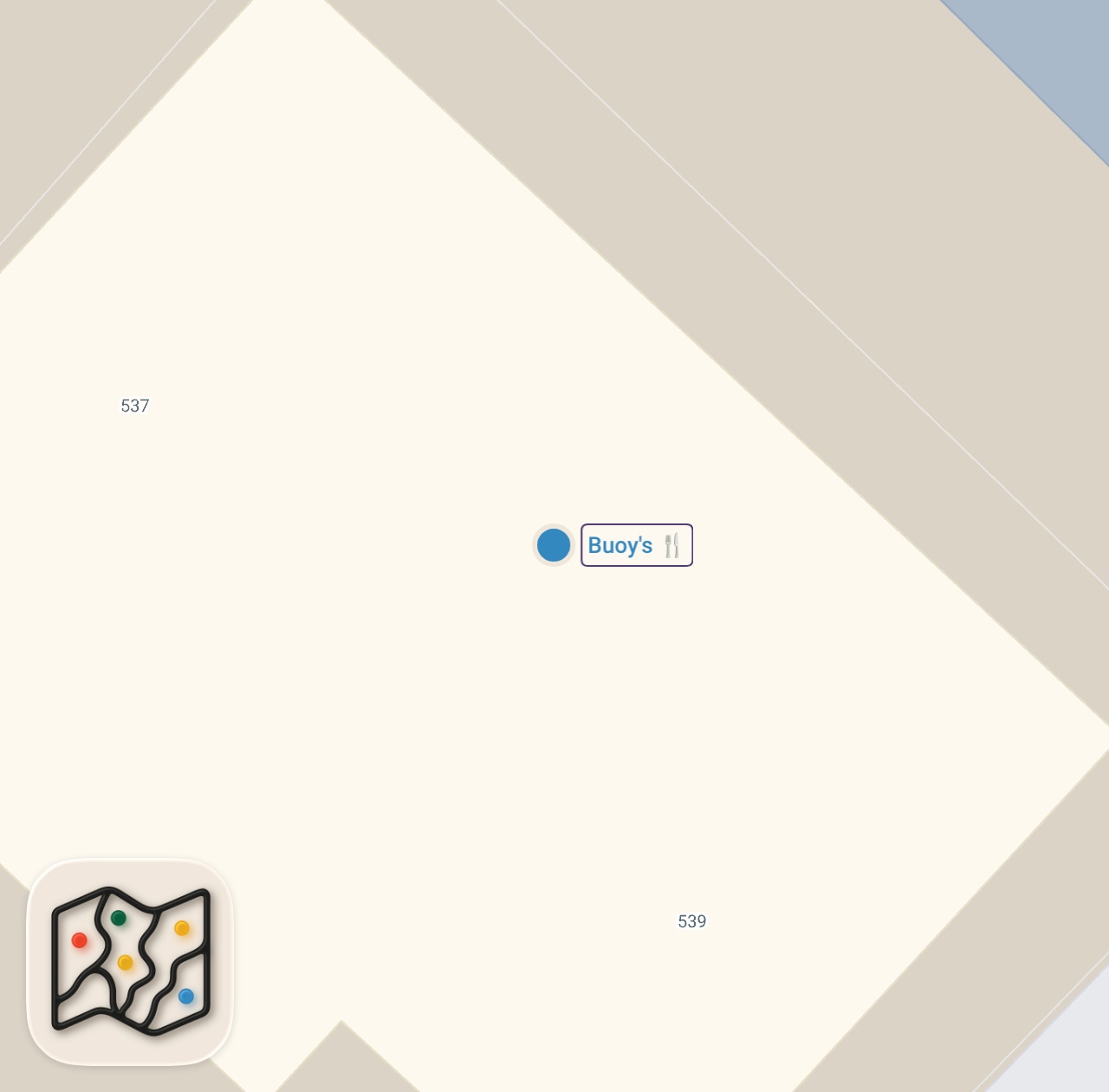 Map of 1 spots from Finding the best chicken caesar wrap in the world.