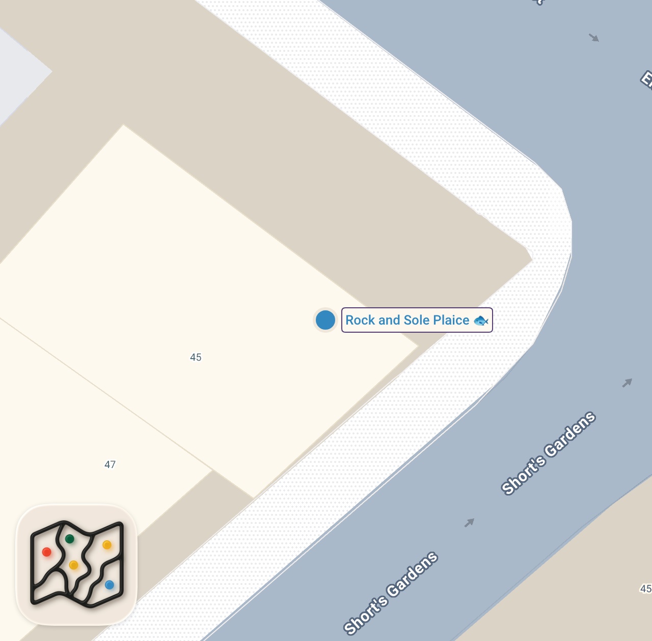 Map of 1 spots from Trying London’s Oldest Fish & Chips (Since 1871) 🇬🇧