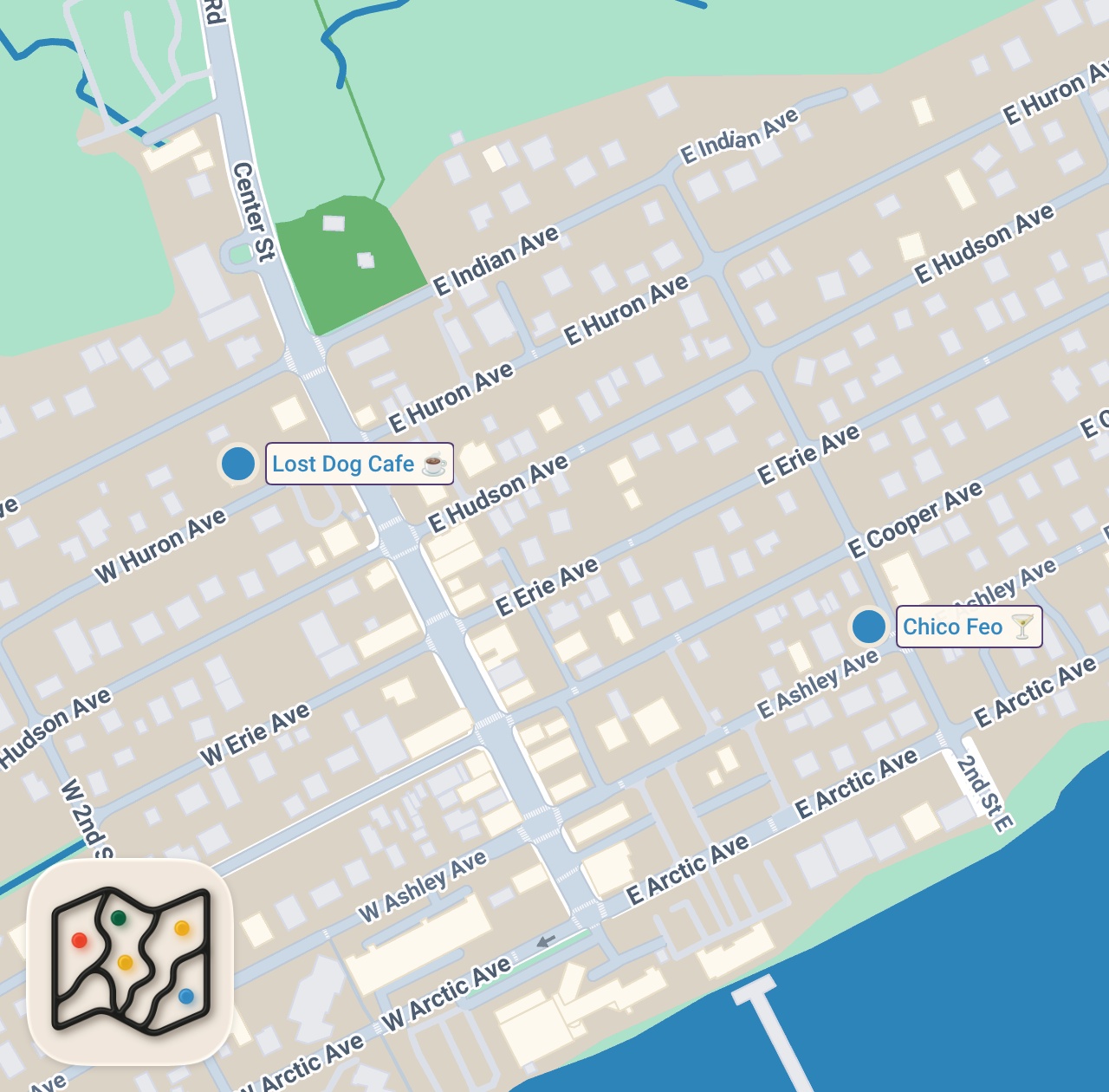 Map of 2 spots from Letting MY Girlfriend Decide Where I Eat For 24 Hours...