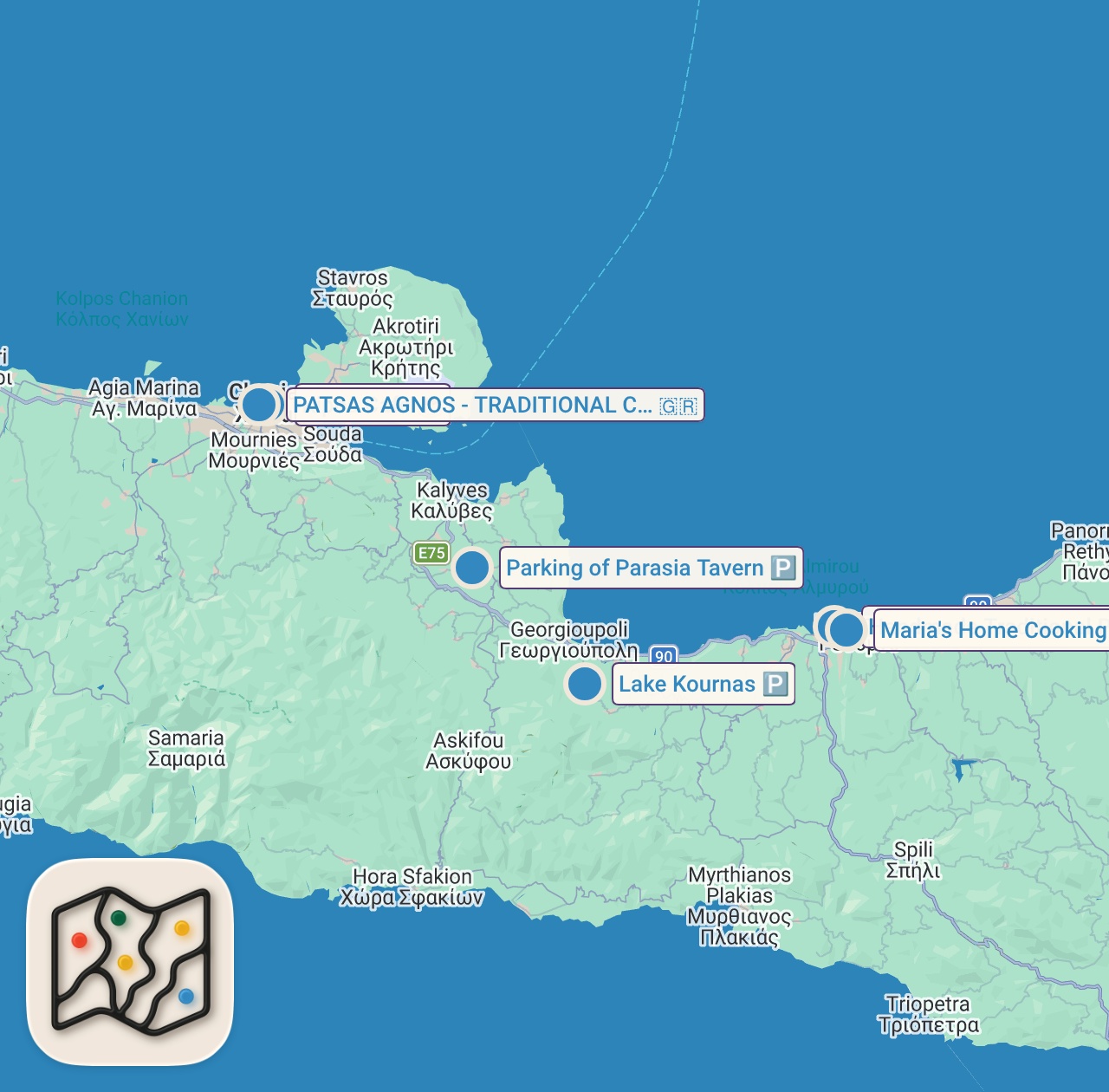 Map preview for GREEK STREET FOOD across CRETE - Is This The #1 Food in The World?