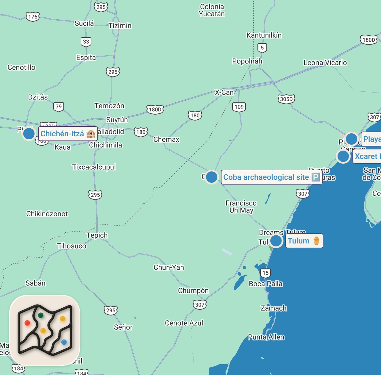 Map of 6 spots from CANCUN, MEXICO | TRAVEL GUIDE