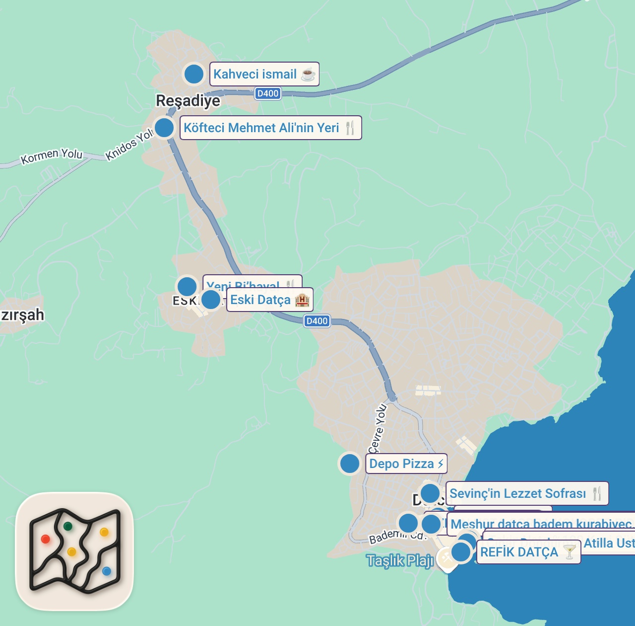Map preview for MUĞLA DATÇA’DA NE YENİR!!!